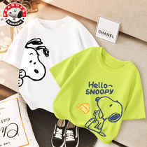 Snubi boy short sleeve t-shirt pure cotton loose version 2022 new foreign air half sleeves CUHK child summer dress boyss