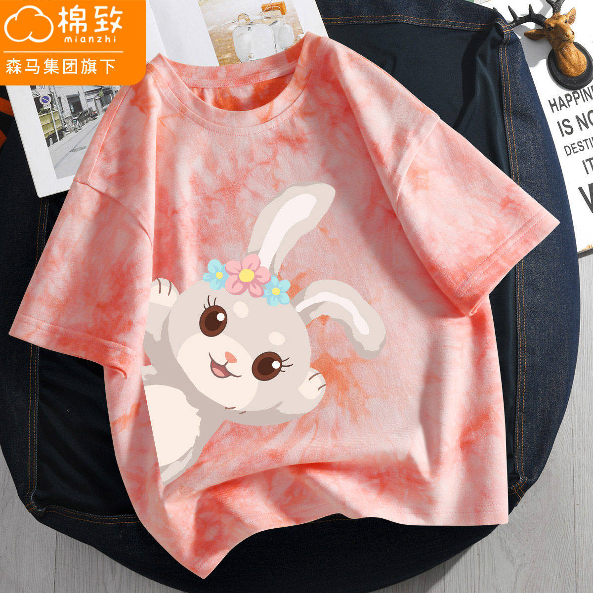 Barabara cotton girls short-sleeved T-shirt summer dress cotton half-sleeved tide-style bottoming shirt children's T-shirt top