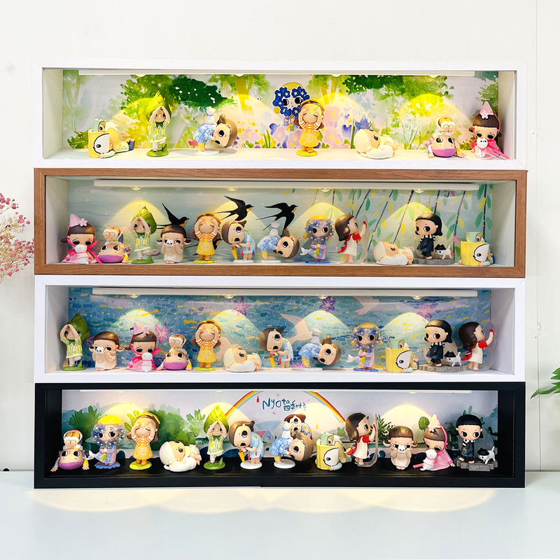 Bubble Mart Nyota Display Box Four Seasons Scene Display Stand Blind Box Figure Storage Box Photo Frame Wall Hanging