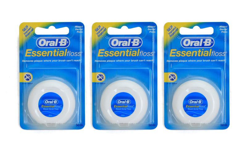 Oral-B Micro-Wax Dental Floss 50m*3 Boxes, Oral-B Interdental Floss, Soft Wax Floss, Tartar Groove Floss, Genuine Tooth Cleaning Tool