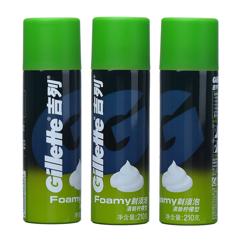 Gillette Fresh Lemon Shaving Foam 210g*3 Gillette Men's Wet Manual Shaving Foam Genuine