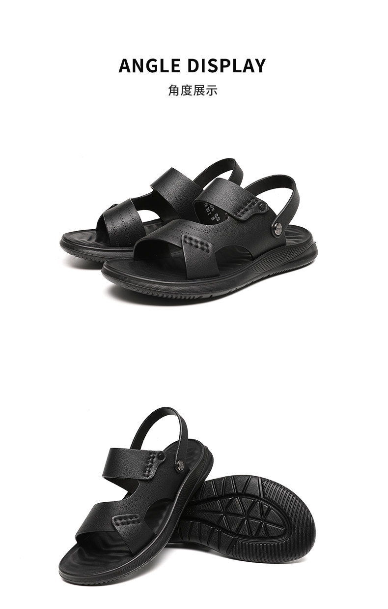 红蜻蜓 男士牛皮凉鞋 图14