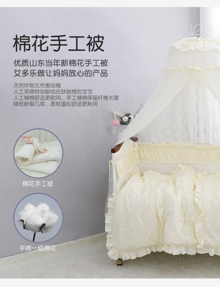 Giường cũi Amymi bao quanh mùa hè thoáng khí lưới dày chống va chạm muỗi lưới chăn bông bé - Túi ngủ / Mat / Gối / Ded stuff gối chặn cho bé