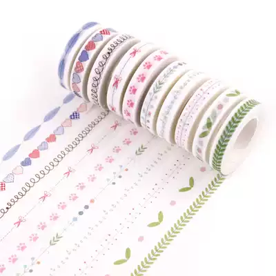 Fine split line hand account and paper tape kindergarten growth manual material frame decoration fresh narrow edge sticker