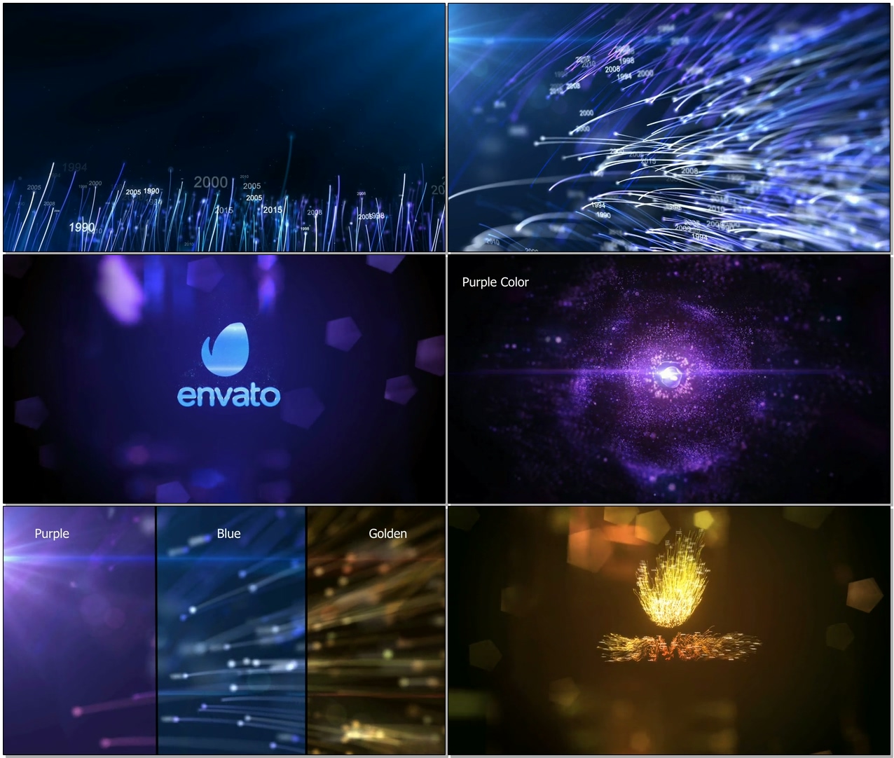 056 high-tech photoeffective particle AE sheet LOGO light data shock propaganda film opening film Blue