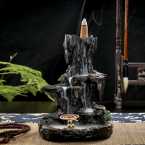 Reverse incense burner Alpine water creative ornaments sandalwood agarwood tea ceremony large household stove incense bag large water incense lavender