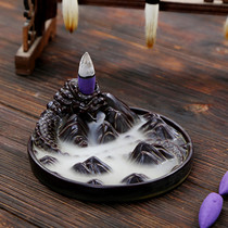 Reverse incense burner creative home indoor sandalwood plug tea ceremony flow fragrance flowing cloud ornamental incense burner ceramic personalized ornaments