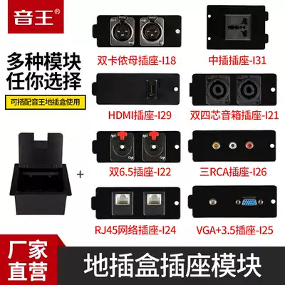 soundking sound king floor plug box module double Callon male and female socket RVA Lotus socket VGA 3 5 socket