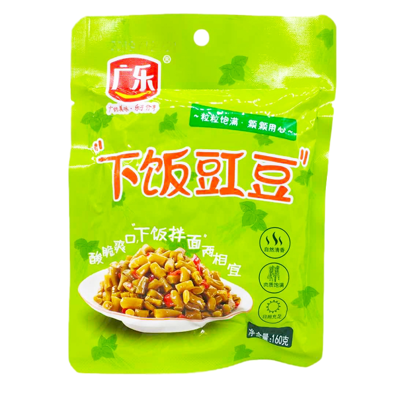 Guangle rice cowpea 160g pack kimchi sour cowpea bubble beans sour beans sour crisp refreshing rice