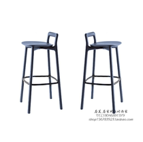 Nordic solid wood bar chair modern simple fashion bar chair home light luxury backrest new Chinese style custom bar stool