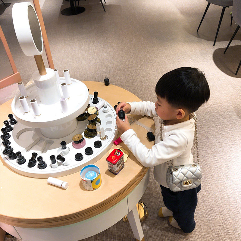Parents-Children's Restaurant Children's Dressing Room Simulation Makeup Table Wooden Toy Dolls Dolls Amusement Equipment