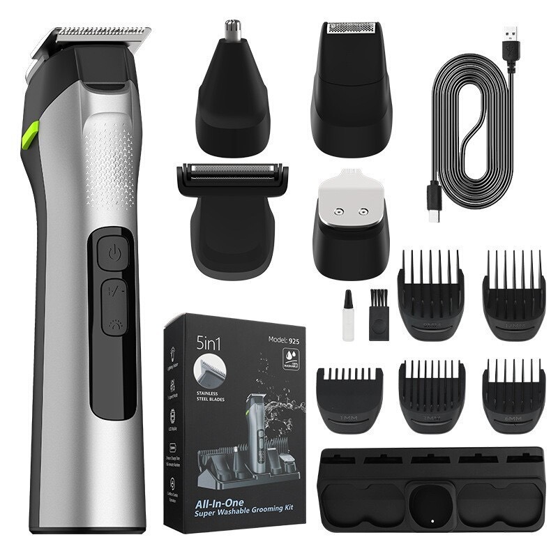 Multifunctional Shaver for Grooming Beard, Trimming Sideburns, Shaping and Carving Facial Hair, Electric Clipper for Nose Hair