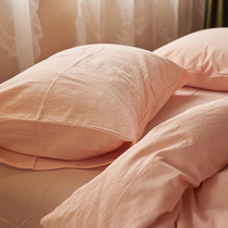 Full cotton washed cotton bunk bedding 4 pieces of pure cotton 100 quilt cover quilt cover sheet dormitory Three sets of spring and autumn