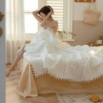 Japanese girl Wind ball summer cool quilt cotton cotton single cotton air conditioning quilt summer thin quilt dormitory