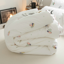 Nordic little frescoed full cotton spring autumn quilted by single double Thickened Warm Quilt core Students Dormitory Autumn Winter Quilt Pure Cotton