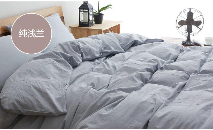 Bông rửa quilt cover mảnh duy nhất màu rắn 200 × 230 đôi 1.5 m 1.8m2.0 khăn trải giường quilt cover cotton