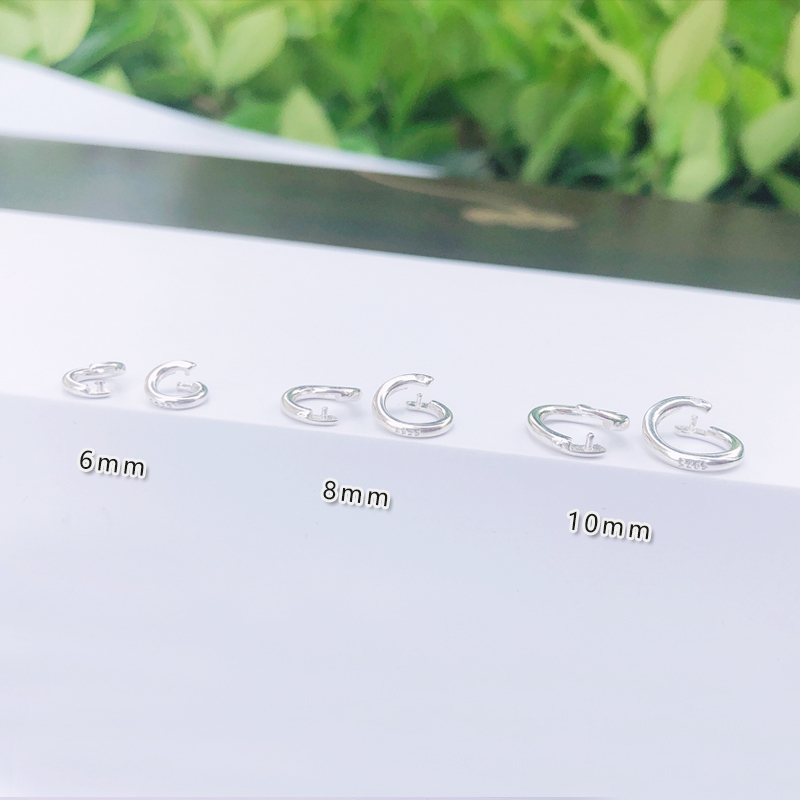 Sterling Silver S925 Universal Clasp, Sturdy and Thickened Keychain, Bracelet Clasp, Necklace Pendant Connector, DIY Jewelry Accessories