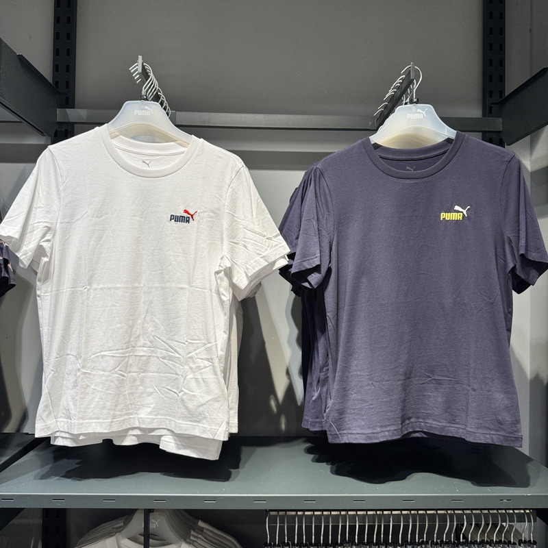 Puma Summer New Simple Solid Color T-Shirt Unisex Loose Round Neck Sports Style Short Sleeve 695863 Puma Summer New Simple Solid Color T-Shirt Unisex Loose Round Neck Sports Style Short Sleeve 695863