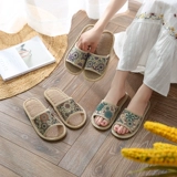 [Домашняя ткани] Избранные льняные мужчины и женщины тащили четыре сезона домашние пары интерьеров мужчин и женщин