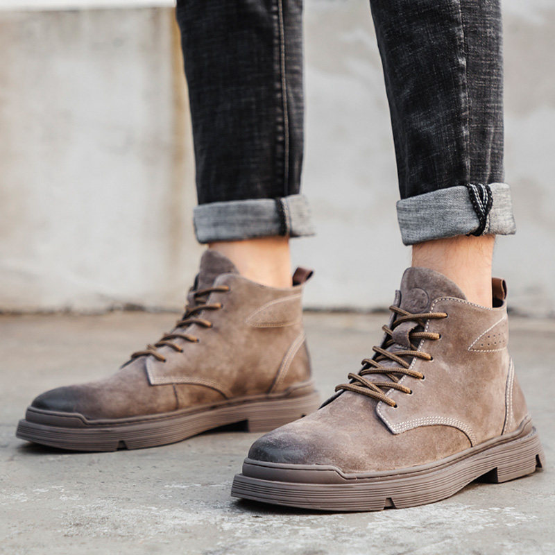 Large size Martin boots men's 45 England 2022 winter plus velvet 46 casual high-top shoes 48 warm and thick cotton shoes 49