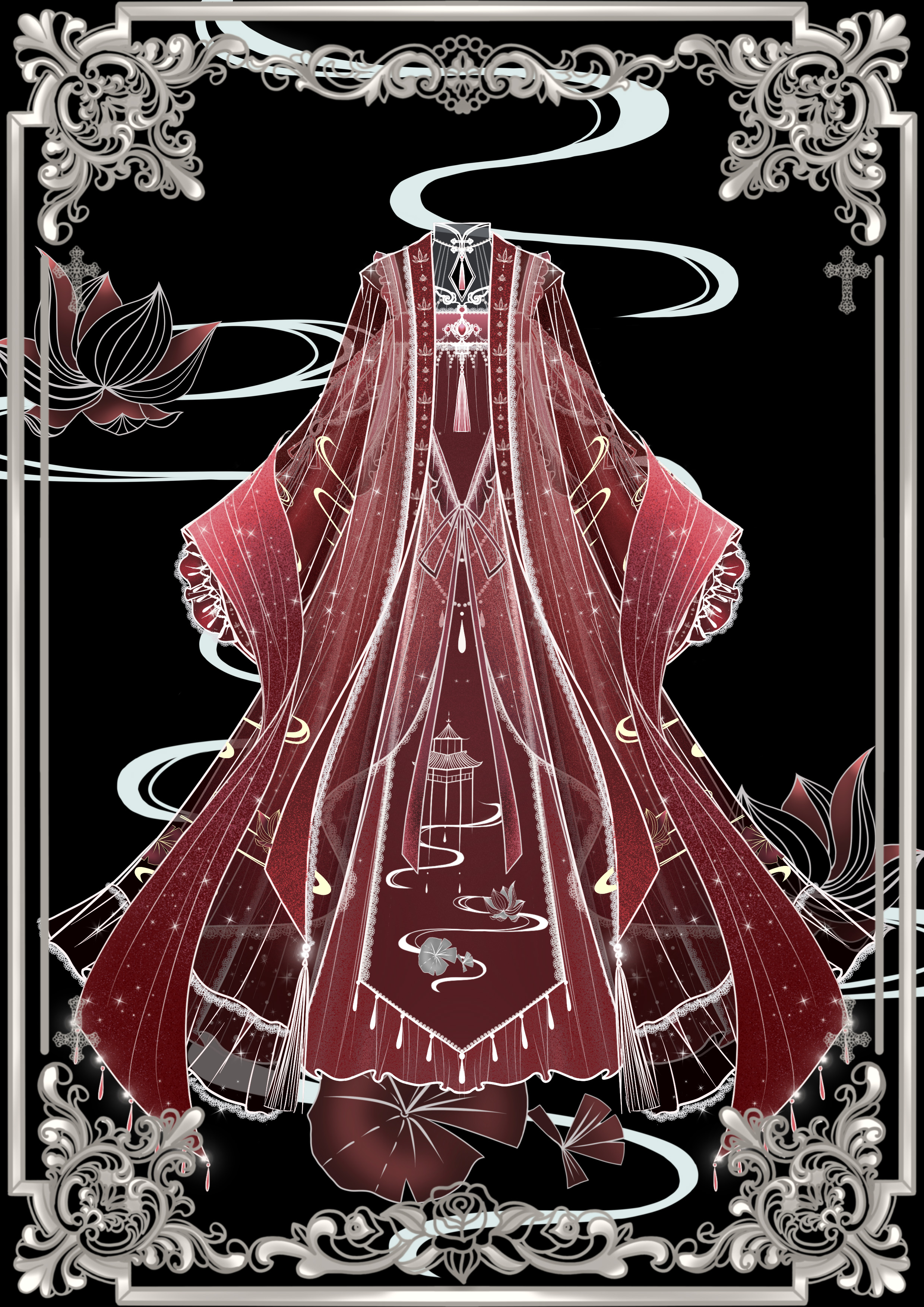 (Collection plus purchase) The original design of Huaxia Meow Lolita is being made into the embroidery of mortal dust and Chinese elements