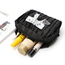 FOREIGN TRADE BLACK SILK SATIN FACE ORGAN CREAMY MAKEUP BAG BRIGHT SHEET BUTTERFLY KNOT SMALL CONTAINING HAND BAG DELICATE BRIEF