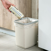 Rectangular and narrow toilet toilet toilet paper basket without lid and simple garbage can with press-ring nip stitch-bin toilet