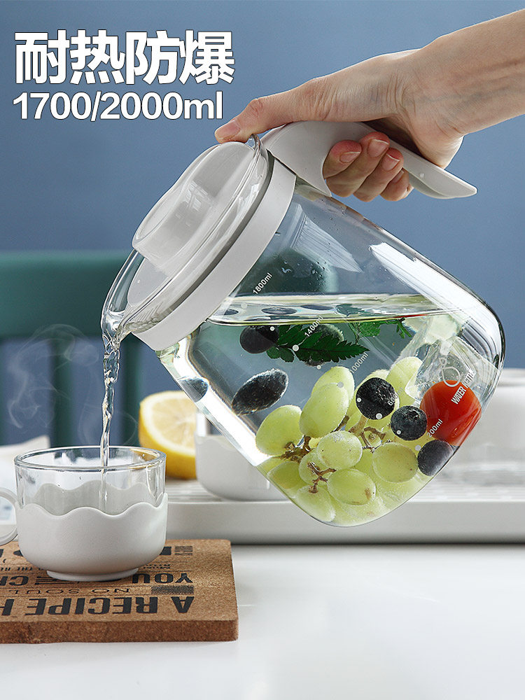 Household high boron silicon glass cold kettle large-capacity cold white kettle resistant to high temperature teapots to make teapots cold kettles