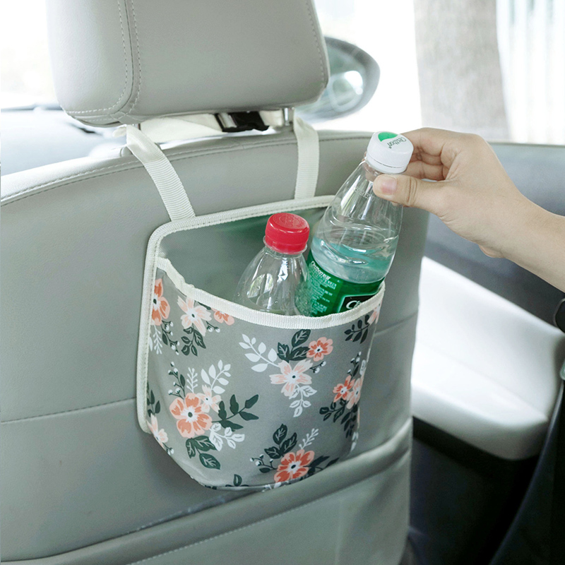 Household car seat back car storage bag Seat back large hanging bag Multifunctional fabric car storage bag