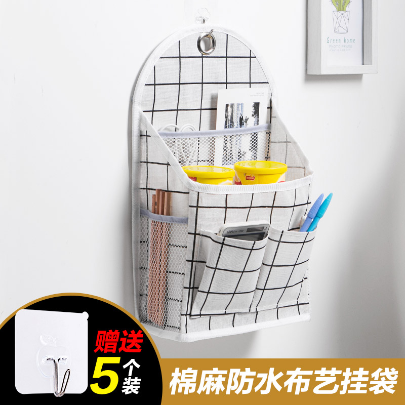 Home Cloth Art Containing Hanging Bag Student Dormitory Storage Theyzer Wall Hanging Bag Door Rear Wall Placed Small Cloth Bag