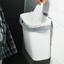 Kitchen trash can wall-mounted punch-free bathroom toilet bathroom small storage bucket multi-functional organizing artifact