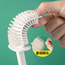 Toilet brush No dead angle Silicone Toilet Brush Suit Wall-mounted Toilet Free to punch and wash toilet brush