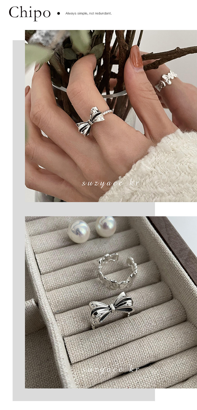 Personalisierter Schleifenring Für Damen Niche Design Fingerring_voghion.com
