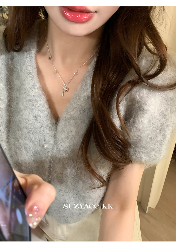 Серебряное ожерелье suzyacc kr新国风葫芦吊坠纯银项链设计感流苏锁骨链女款2024新款