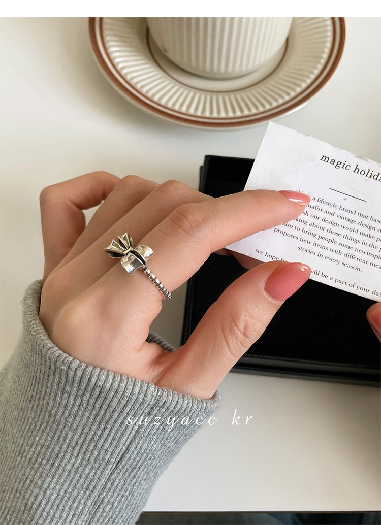Personalisierter Schleifenring Für Damen Niche Design Fingerring_voghion.com