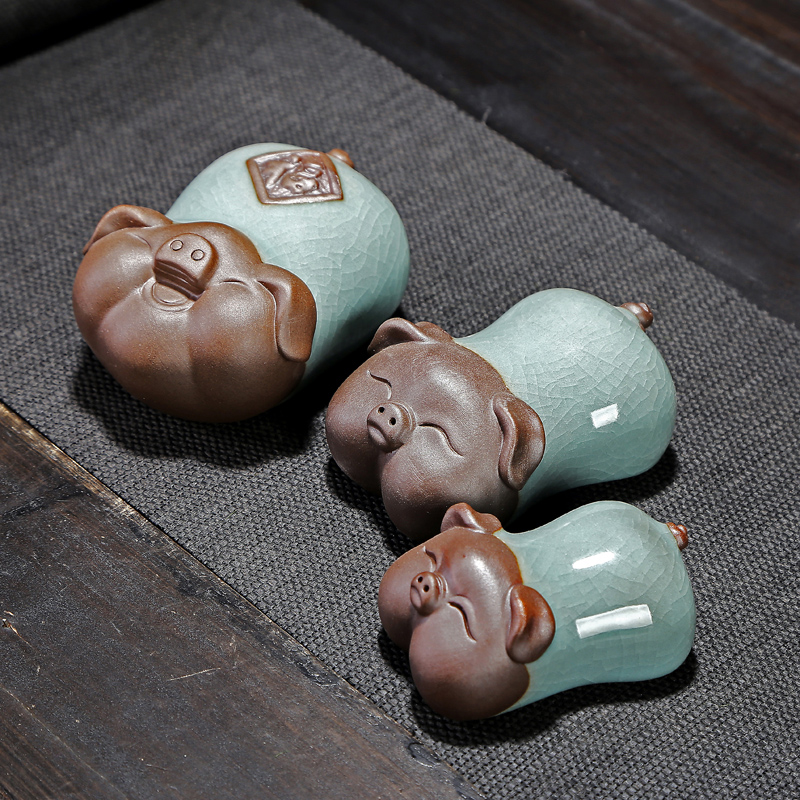 Zhengsmiao Kilo Kilo Fu Pig Tea Spotting Piece Boutique Hospitality Pig ceramic open sheet Nourishing Purple Sand Zodiac Zodiac Piglet Tea Play