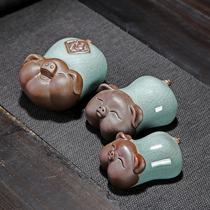 Zhongji Kuku Fuji pig pet pig pig pig pork ceramic opening can keep purple sand Xiao Xiao pig tea play