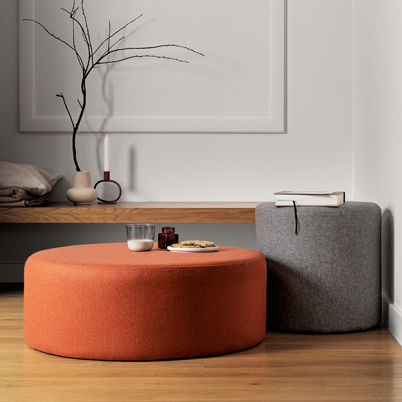 Nordic round sofa stool clothing store changing shoes and trying shoes home Xiaodunzi net red single fitting room wearing shoes and pedals