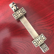 Chinese pure copper thickened door Ming bolt old wood door lock garden patio door latch imitation ancient door button copper door bolt