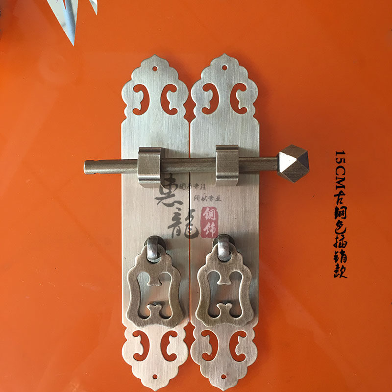 Chinese all-copper vegan face Ruyi head door column door strip square door plate handle TV cabinet Shoe Cabinet with vertical handle