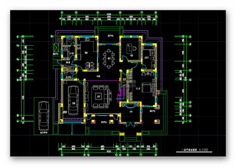 Z003四套西班牙欧式别墅平立面cad+精细su+max+总平面-17