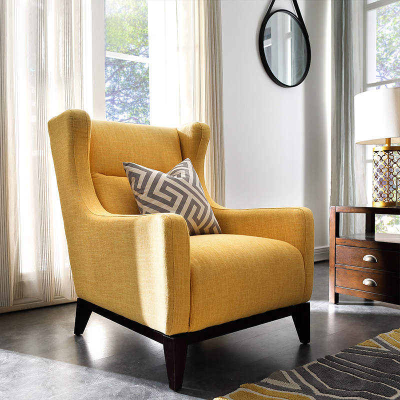 American tiger chair living room single sofa balcony living room designer bedroom study high back chair lazy leisure chair