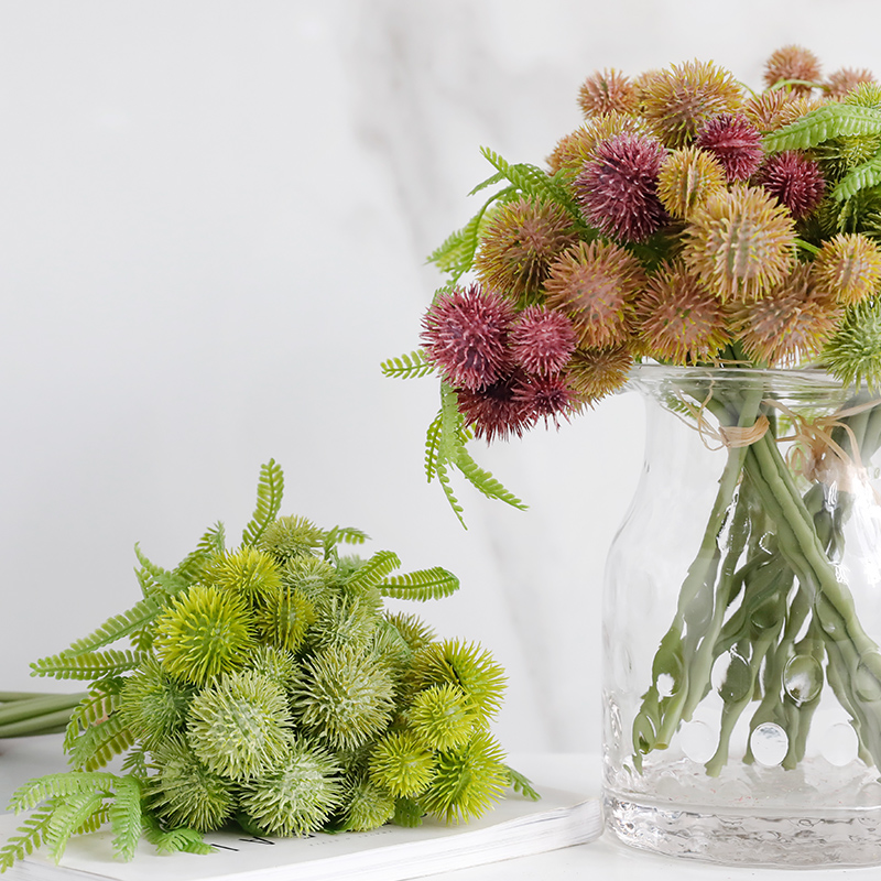 Castor Fruit Green Pellets Simulation Green Plant Handzal Bouquet Flower drawing room with small swing piece scene props