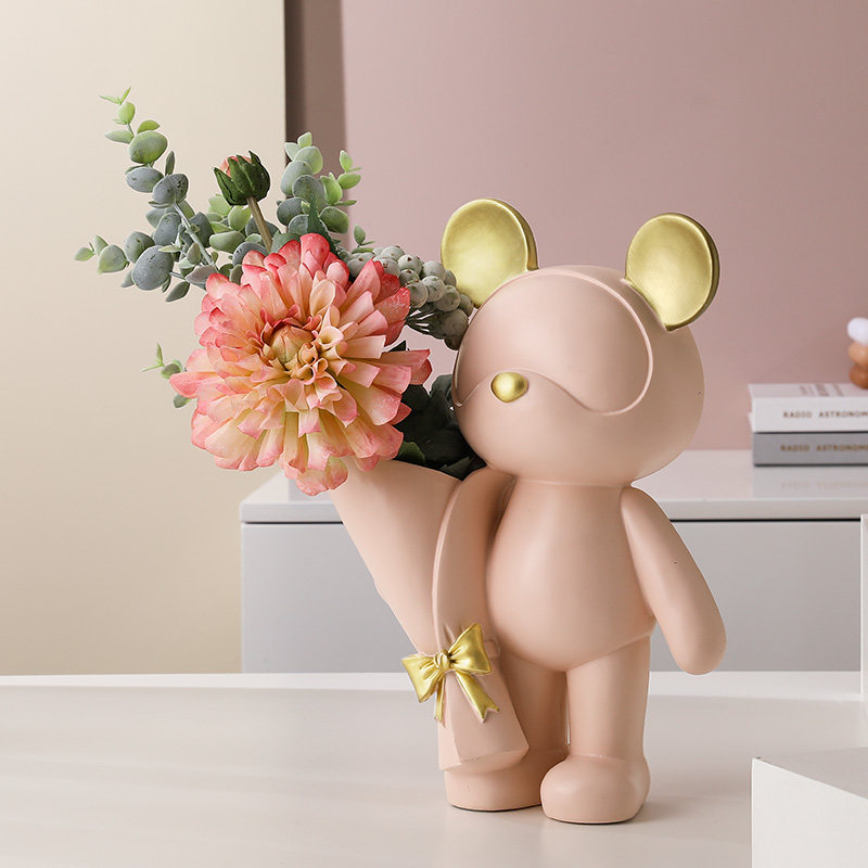 Simulation flower upscale 2021 new living room fake flower furnishing pendulum table hem flower violent bear to decorate floral home