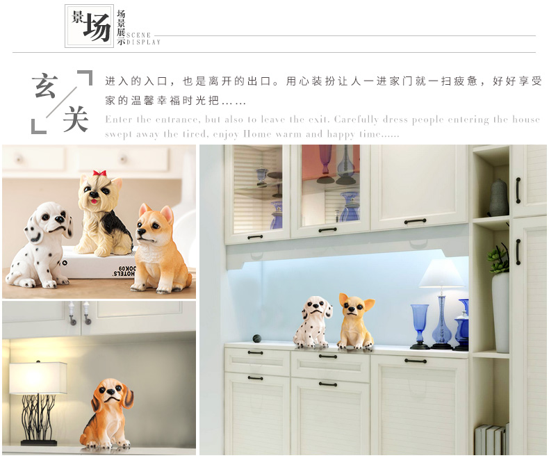 Lắc nhà trang trí quà tặng mô phỏng chó trang trí chó nổi tiếng trang trí chó trang sức đồ trang trí dcor giá rẻ