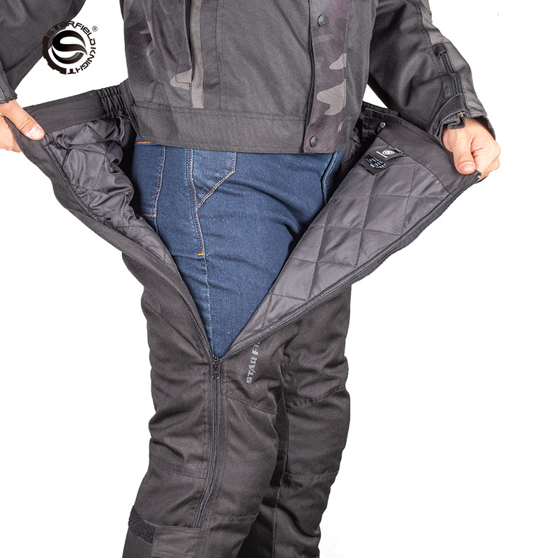 Starry rider riding suit pants windproof and waterproof and anti-fall winter warm equipped trouser cover quick and convenient with kneecap
