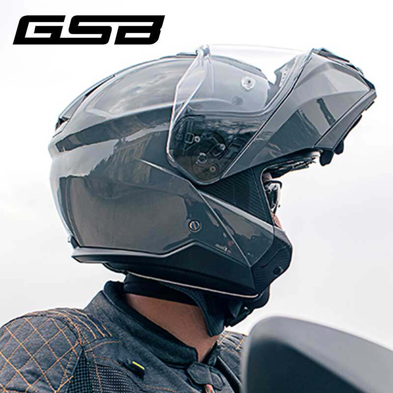 GSB uncovered helmet electric double lens motorcycle helmet men and women four seasons motorcycle riding racing helmet