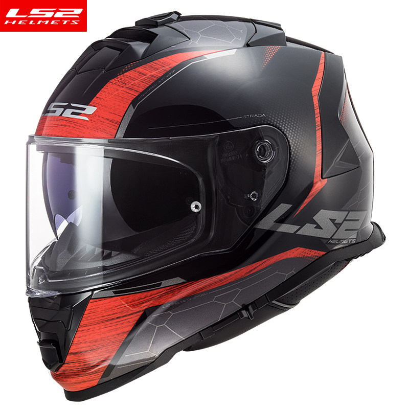 LS2 safety helmet Run helmet locomotive All-armor Locomotive Men and women Four Seasons Universal Dual Lenses High Definition Track