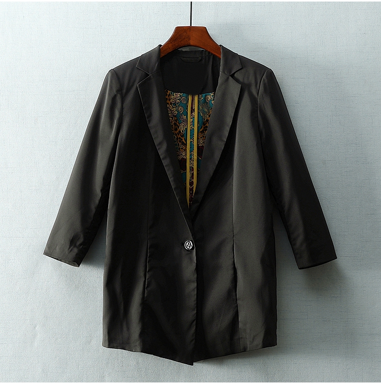 Áo khoác nữ 293 4115 Thời trang đơn giản 2019 mùa thu mới ve áo một nút blazer - Business Suit thời trang nữ đẹp