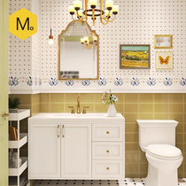 Momojia French bathroom tiles small flower tiles retro art bathroom kitchen wall tiles toilet balcony floor tiles